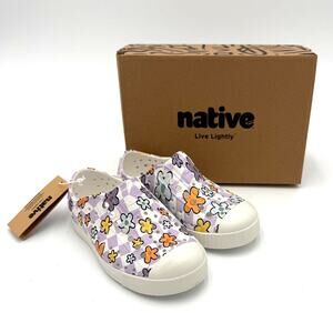 NEW Native Jefferson Child Shoes - Shell White/Daisy Grid - c8
